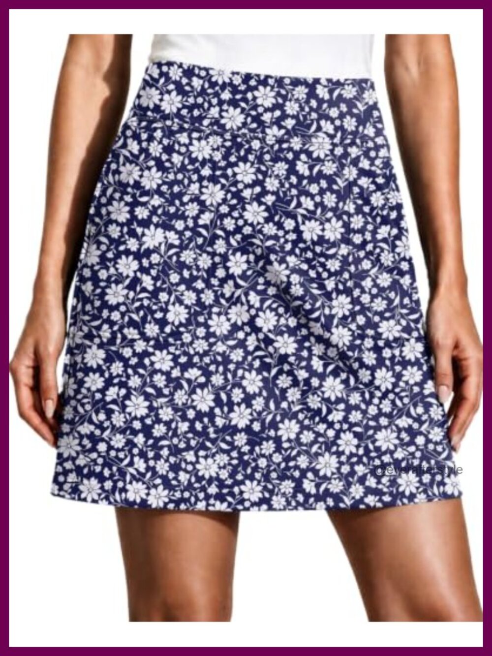 High Waisted Golf Skort with 4 Pockets Lightweight Quick Dry UPF 50+